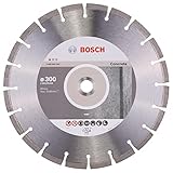 Bosch Professional 1x Diamanttrennscheibe Standard for Concrete (für Beton, Porenbeton, Ø 300 x 22,23 x 3,1 x 10 mm, Zubehör für Winkelschleifer)