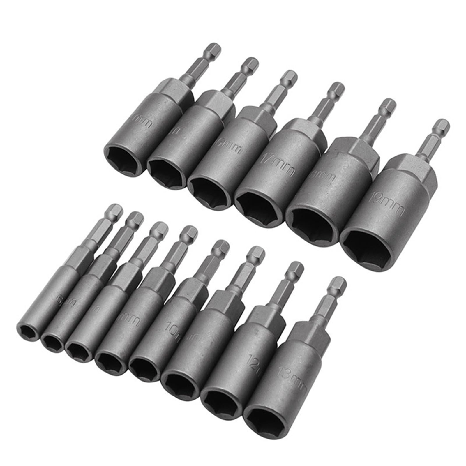 14-teiliges Schraubendreher Bohrer Set 6–19 Mm Sechskantschaft Stecknuss 1/4 Schraubendreher Werkzeug Set