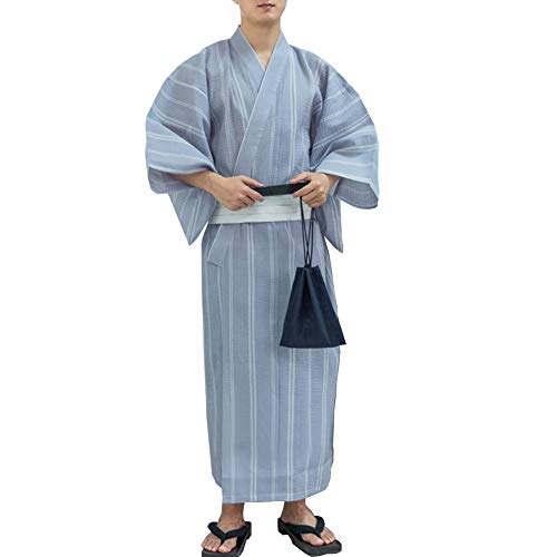 Herren japanischer Yukata japanischer Kimono Home Robe Pyjamas Morgenmantel Gr??e M-A1