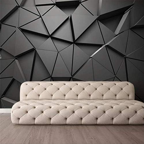 XLMING Stilvolles Geometrisches Abstraktes Graues Dreieck 3D Tapeten Home Esszimmer Sofa Schlafzimmer Wohnzimmer TV Hintergrund-430cm×300cm