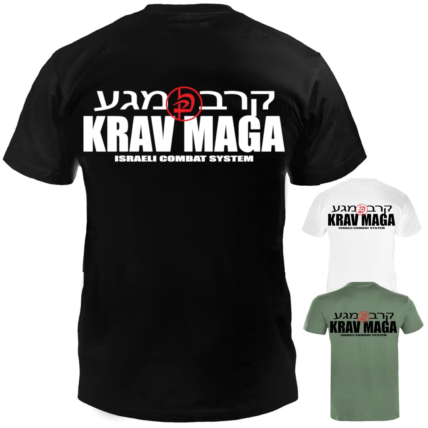 Dynamix Athletics T-Shirt Krav MAGA Combat - Kampfsport Israel Selbstverteidigung Shirt für Sport und Freizeit mit Krav-MAGA Aufdruck in 3 tollen Farben (as3, Alpha, m, Regular, Regular, Schwarz)