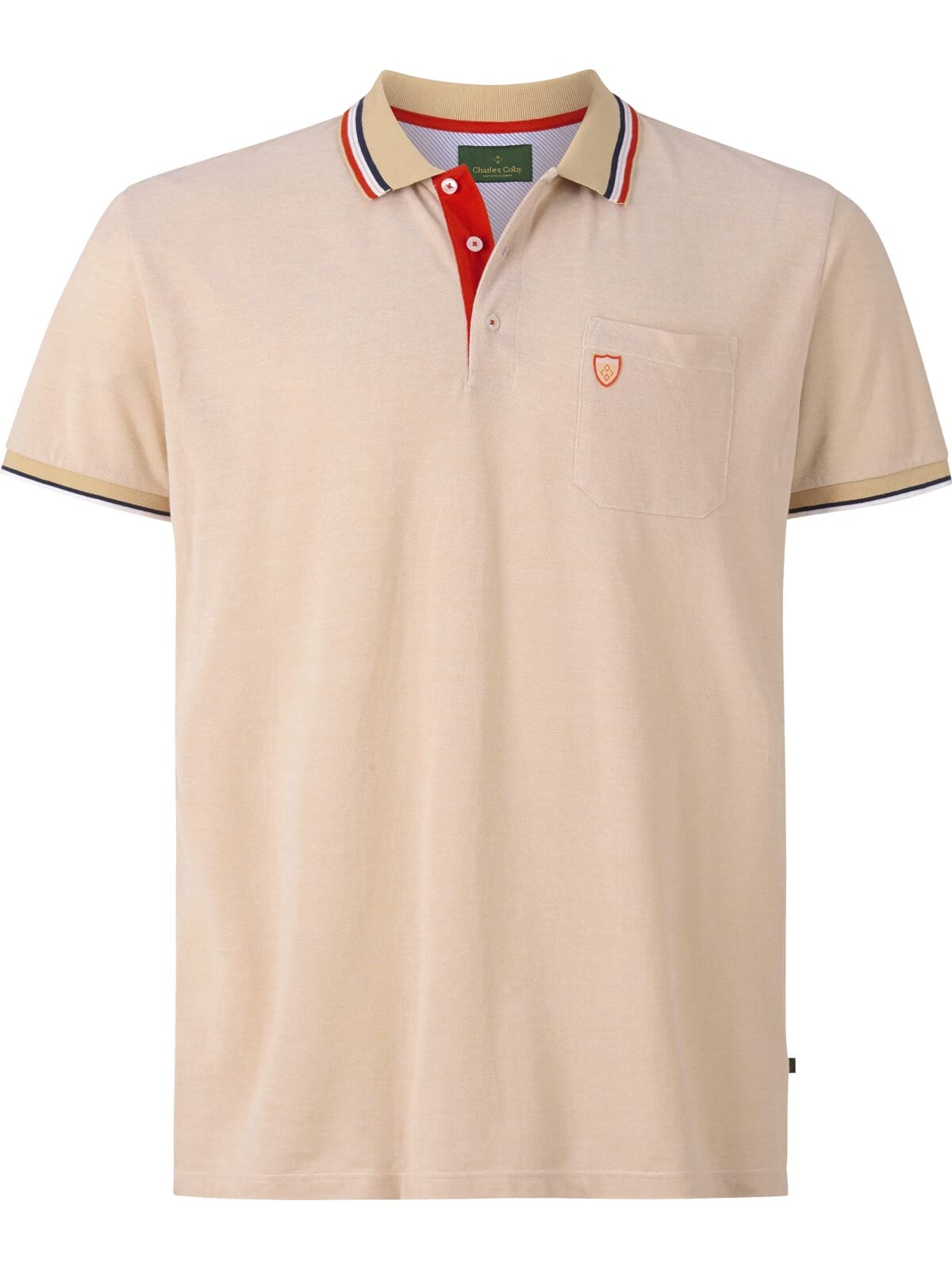 Charles Colby Herren Poloshirt Earl Ivor beige 2XL (XXL) - 60/62