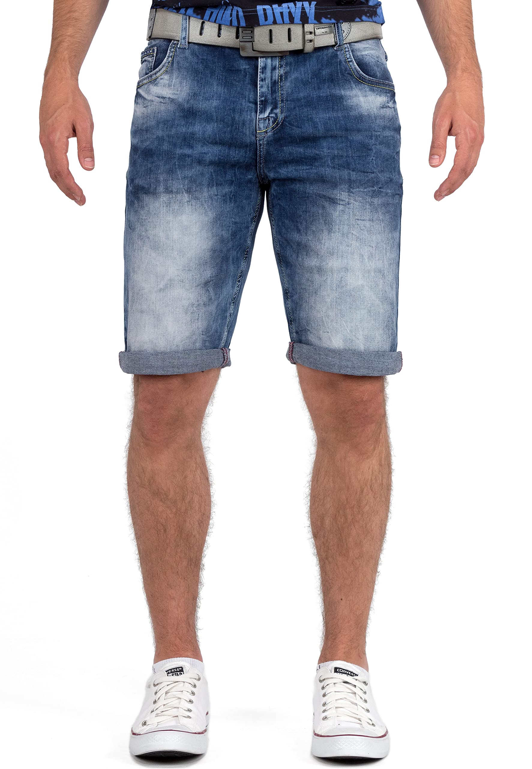 Cipo & Baxx Herren Shorts 21CB17-BANS Blau W28