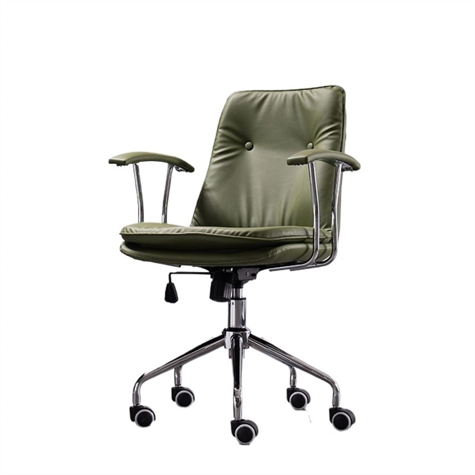 Bürostühle Moderner Bürostuhl aus PU-Leder, bequemer Schreibtischstuhl for das Home-Office mit Rollen und Armlehnen, Konferenzstuhl, ergonomischer Stuhl, verstellbarer Drehstuhl Schreibtischstuhl(Gree