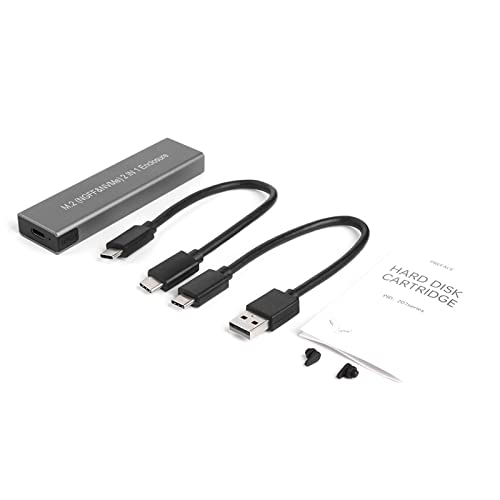 Ukbzxcmws Aluminium Für M.2 NVME SSD Gehäuse Typ C USB 3.1 10 Gbit/s PCI E Für M/B+M Für Schlüssel 2230/2242/ M.2 Nvme SSD Gehäuseadapter Werkzeuglos