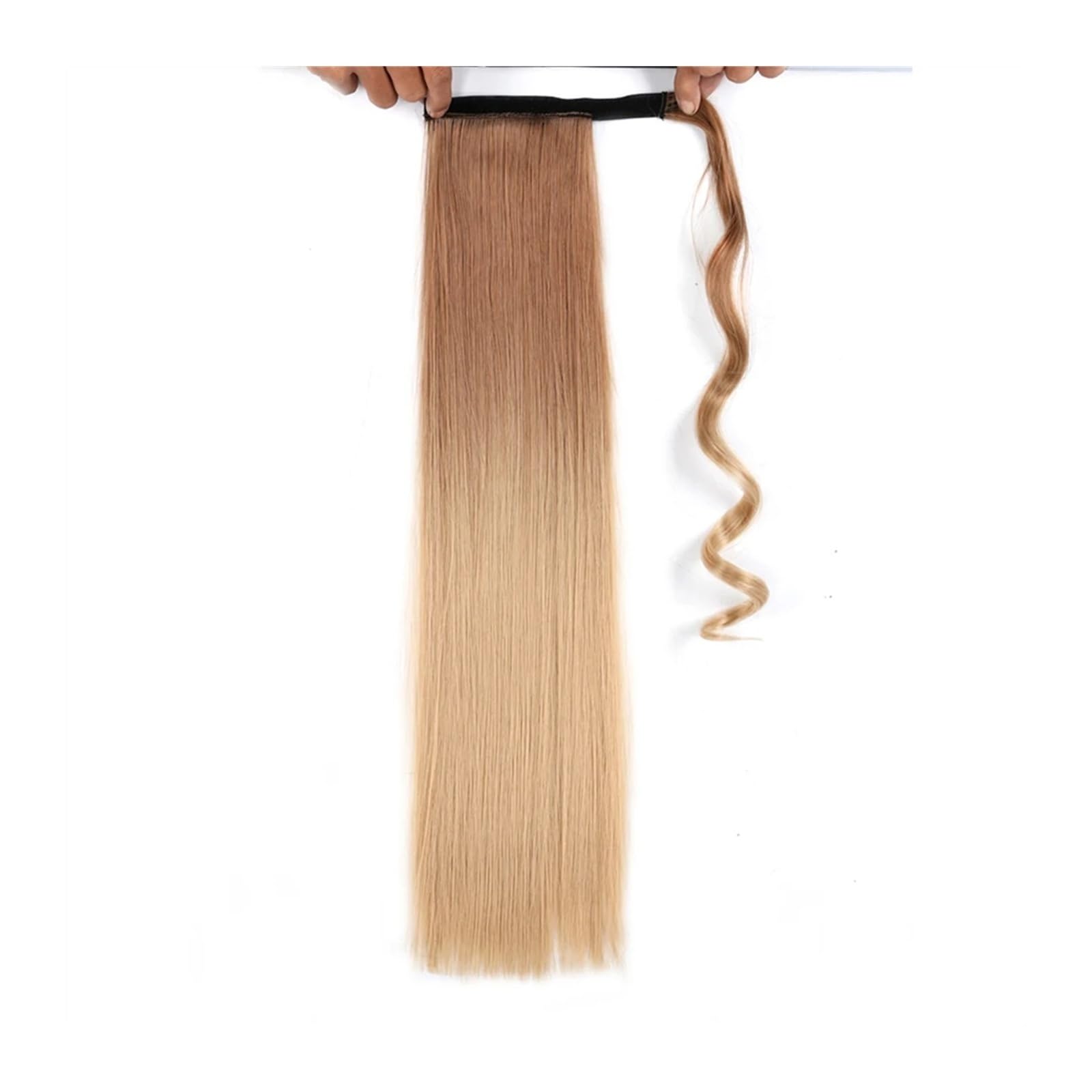 Pferdeschwanz Haarteil Lange, gerade Pferdeschwanz-Verlängerung, 55,9 cm, Wickel-Pferdeschwanz, natürliche synthetische Haarverlängerungen, for Anklipsen, gerades Pferdeschwanz-Haarteil for Frauen Pfe