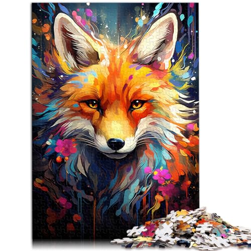 Puzzles zum Malen, Farbfuchs, 1000 Teile, Puzzles für Erwachsene, Holzpuzzles, Familienspiel, Stressabbau, schwieriges Herausforderungspuzzle, 1000 Teile (50 x 75 cm)