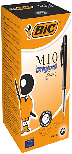 BiC M10 Druckkugelschreiber F 50er Pack schwarz