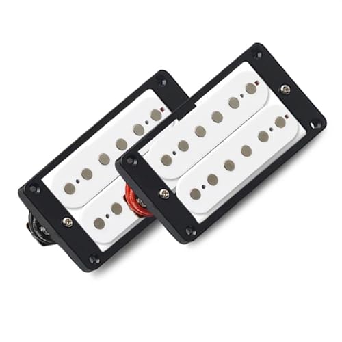 6-saitiges Humbucker-Tonabnehmer-Zubehör für E-Gitarre mit Montagerahmen aus Kunststoff Single-Coil-Tonabnehmer (Color : One set)