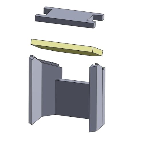 Heizgasumlenkplatte - Für Hark Kaminöfen inkl. Modellübersicht - Vermiculite feuerfest & hitzebeständig - Kamin Ofen Zubehör (360x244x30 mm)