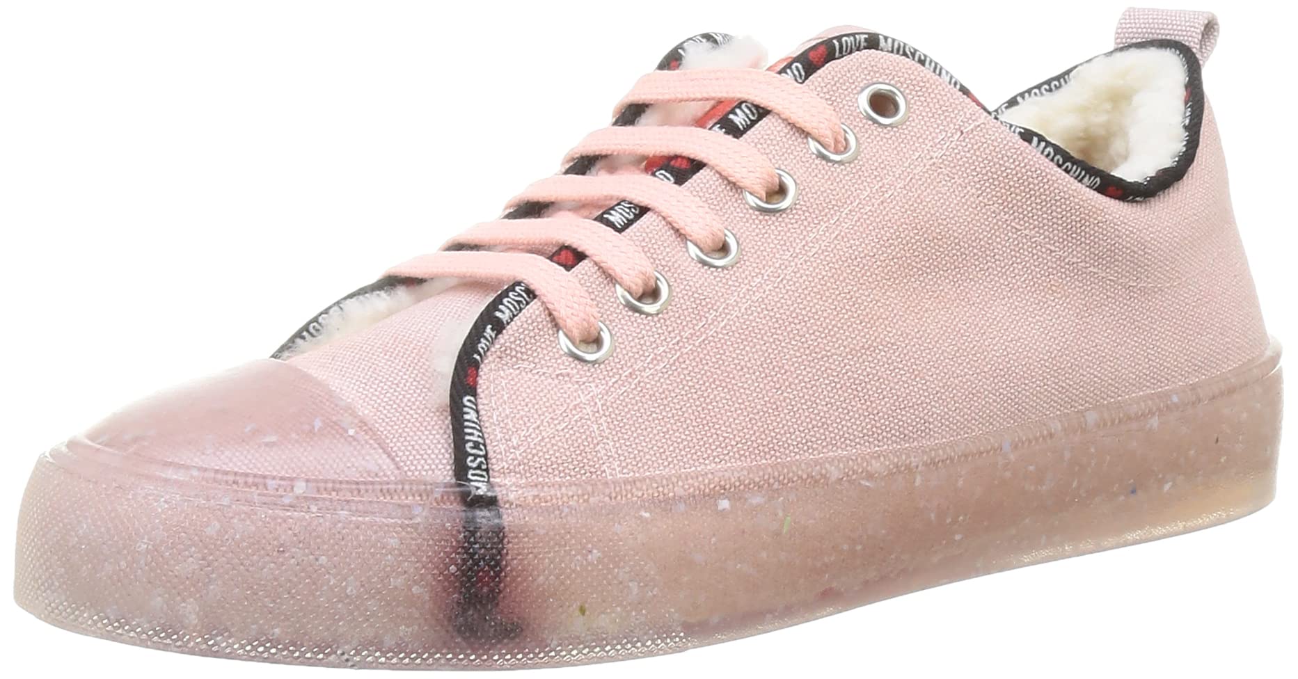 Love Moschino Damen Collezione Autunno Inverno 2021 Sneaker, Rosa, 40 EU