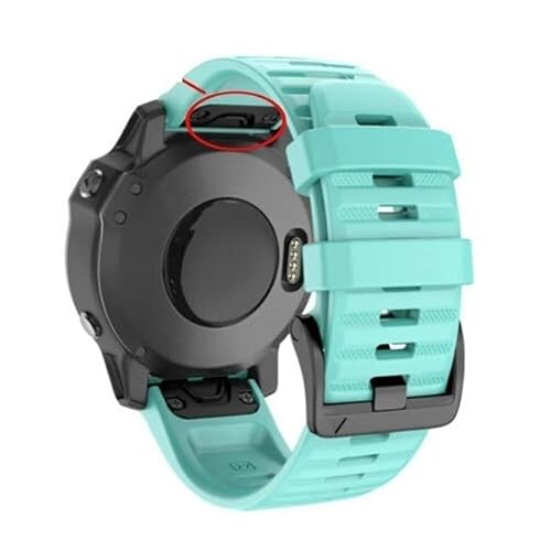 OPKDE Uhrenarmband für Garmin Fenix 6X, 6, 6S Pro, Schnellverschluss, Silikon, für Garmin Fenix 5, 5X, 5S, 26, 22 mm, 20MM Fenix 6S 5S, Achat