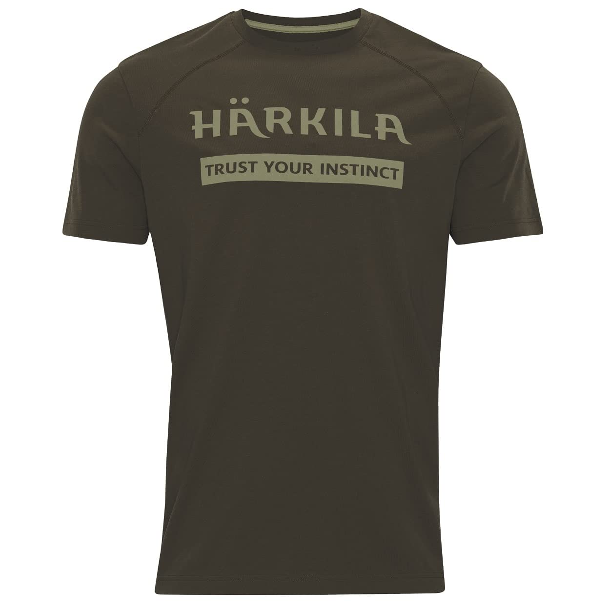 Härkila Logo Shirt 2er Pack Limited Edition Braun Grün - T-Shirt für Jäger - Jagdshirt für Herren Willow Green / Oil Green, Größe:M