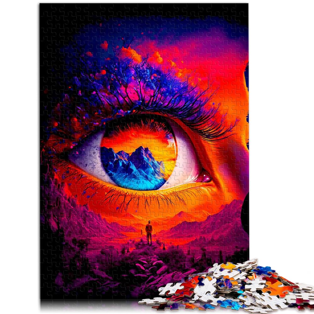 Puzzle | Puzzles Bunter Weltraum 1000 große Teile Puzzle für Erwachsene Holzpuzzle Familienaktivität Puzzle Lernspiele 1000 Teile (50x75cm)