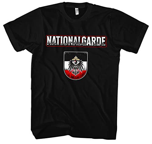 Nationalgarde Herren T-Shirt | Kaiserreich Preußen Patrioten Germany Wiederstand Deutschland | M1 Schwarz (4XL)