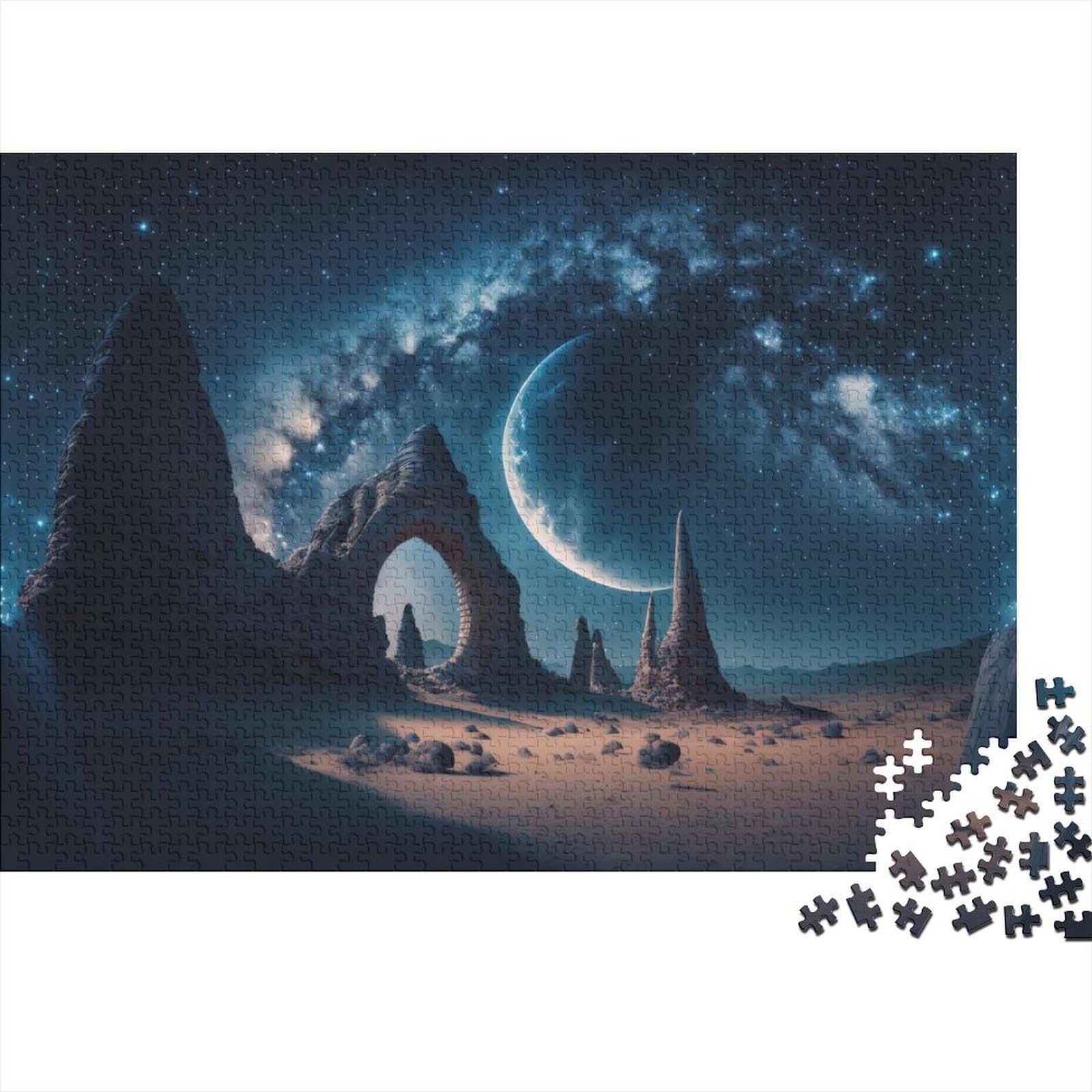 Crescent Sleep für Erwachsene, schwierige Puzzles 1000 Teile für Erwachsene, schwierige Puzzles als Geschenke für die ganze Familie und die (Größe 75x50cm)