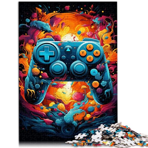 Puzzles Geschenk Malerei Farbe Gamepad Erwachsene 1000 Teile Puzzle Holzpuzzle Spielzeug Puzzles Lernspiele Stressabbau Puzzles 1000 Teile (50x75cm)