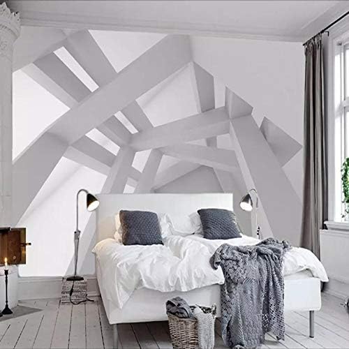 XLMING Abstrakte Geometrische Architektur Küche Esszimmer Arbeitszimmer Wohnzimmer TV Hintergrund Wand 3D Tapete-400cm×280cm