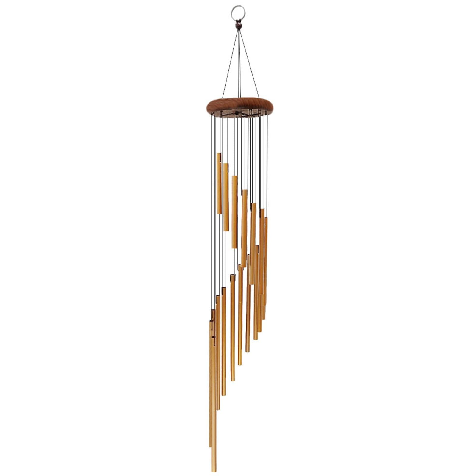 YIHANSS Windspiele für draußen, 18 Metallröhren, Windspiel, hängende Dekoration für Zuhause, Terrasse, Garten (Farbe: A, Größe: 81 cm)