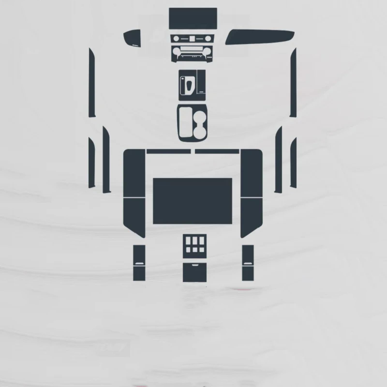 Für Lexus LM 300h 350 2020–2023, Auto-Innenraum, Mittelkonsole, transparente TPU-Schutzfolie, kratzfeste Reparaturfolie, Zubehör (Stil B)