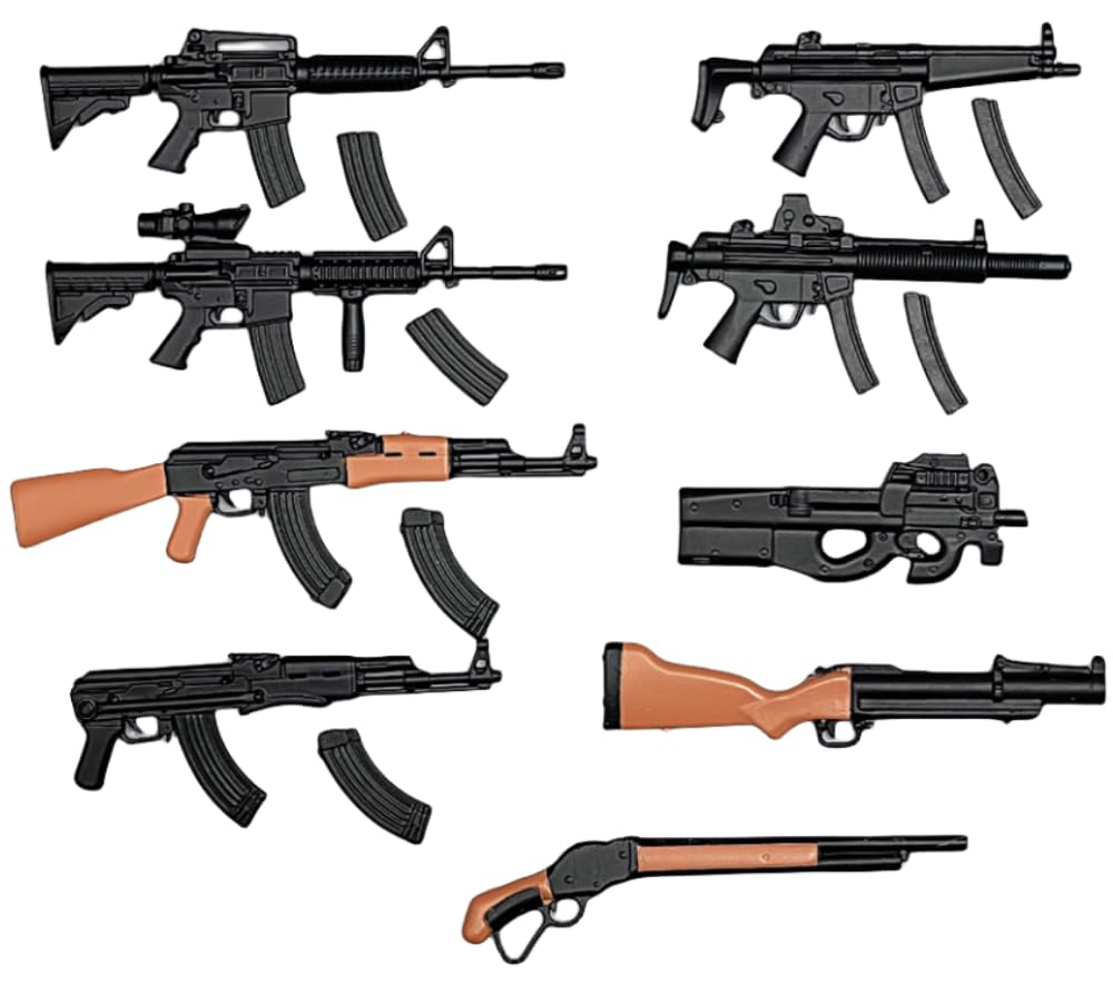 VUSLB 1/12 Scale Action Figure Accessory: Machine Gun Model for 6-inch Miniature Collectible Figure ZY6001A (ZY6001A)