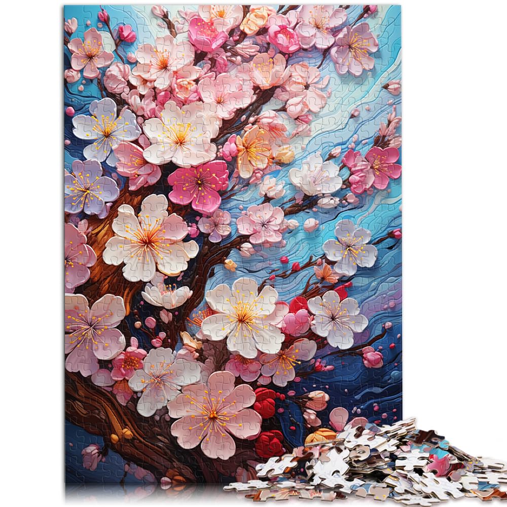 Puzzle Kirschblüte für Erwachsene 1000 Teile Puzzle Geschenke Holzpuzzle Spielzeug Puzzles Lernspiele Stressabbau Puzzles 1000 Stück (50x75cm)