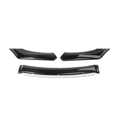 Splitter Imousinenbreite Unter 176 cm Universeller Auto-Frontstoßstangenlippen-Bodykit Spoiler Aus Kohlefaser Dekorative Streifen Stoßstangen Lippensplitter Frontlippe(Bright Black White)