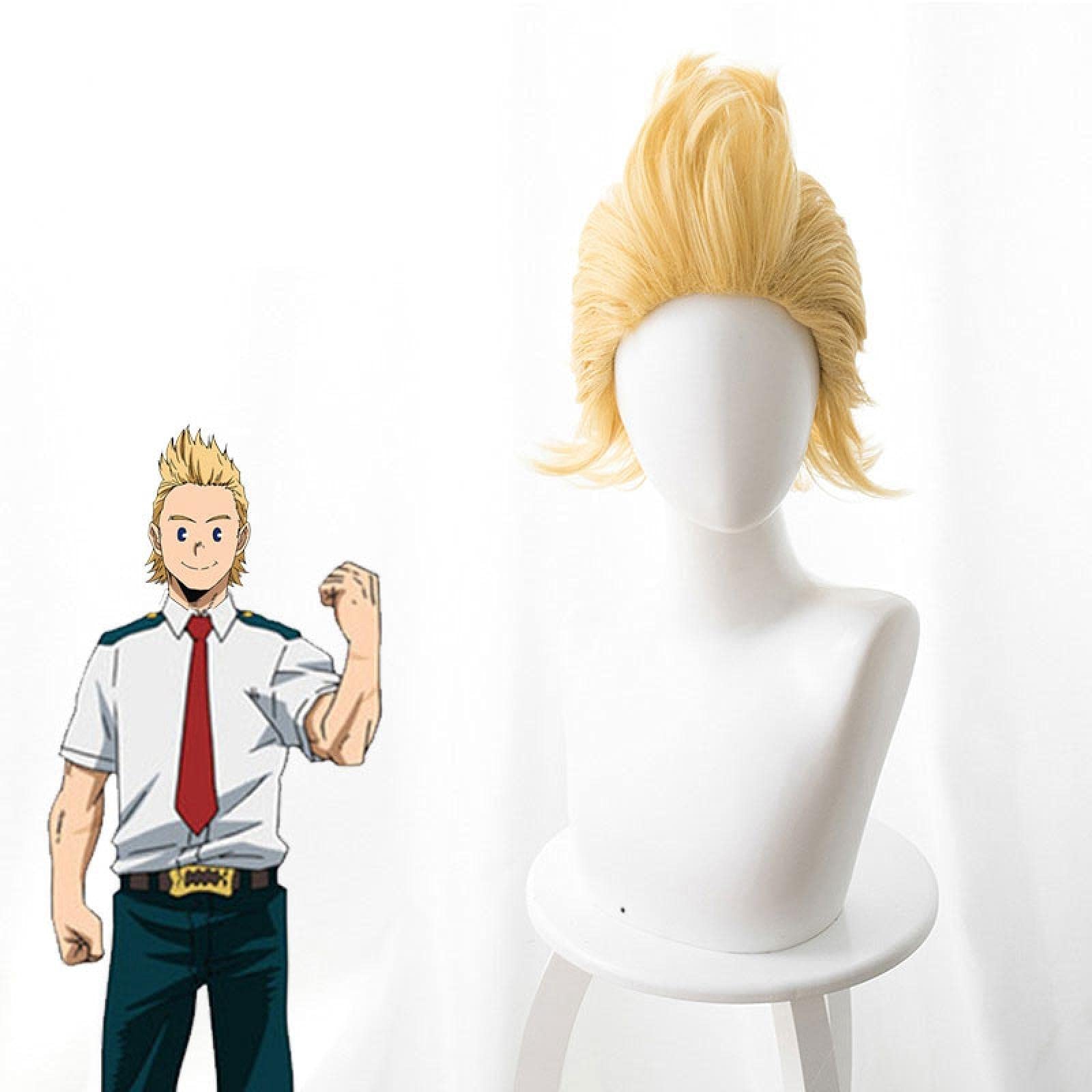 LINLINCD-Anime Coser pruik Anime My Hero Academia Mirio Toogata Million Cosplay Perücke Boku Kein Heldakademie Cosplay Big 3. Mirio Toogata Gelbe Perücken