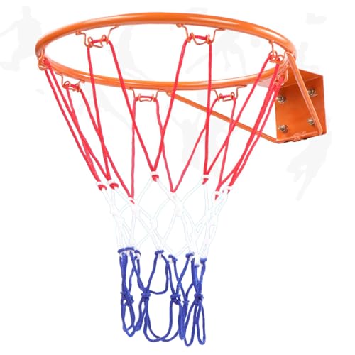 Psdndeww Wandmontiertes Basketballnetz Schulbasketballnetzrahmen Drinnen Draußen Abnehmbares Basketballnetz Basketballrahmen