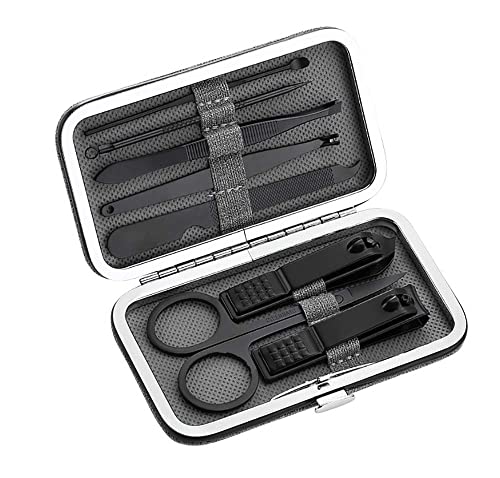 BONAD Zehennagelknipser 8 stücke Nagel Cliper Set Portable Edelstahl Professionelle Schere Anzug Nagel Werkzeuge Box Trimmer Grooming Maniküre Cutter Kits Nagelknipser-Set