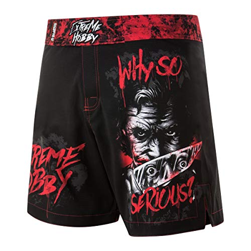 Extreme Hobby Athletic Kurze Hosen WHY SO SERIOUS, Activewear-Shorts, Athletic Trainieren Sport für Fitnesstraining, Langlebig und Funktionell, Rip-Stop-Gewebe Größe M