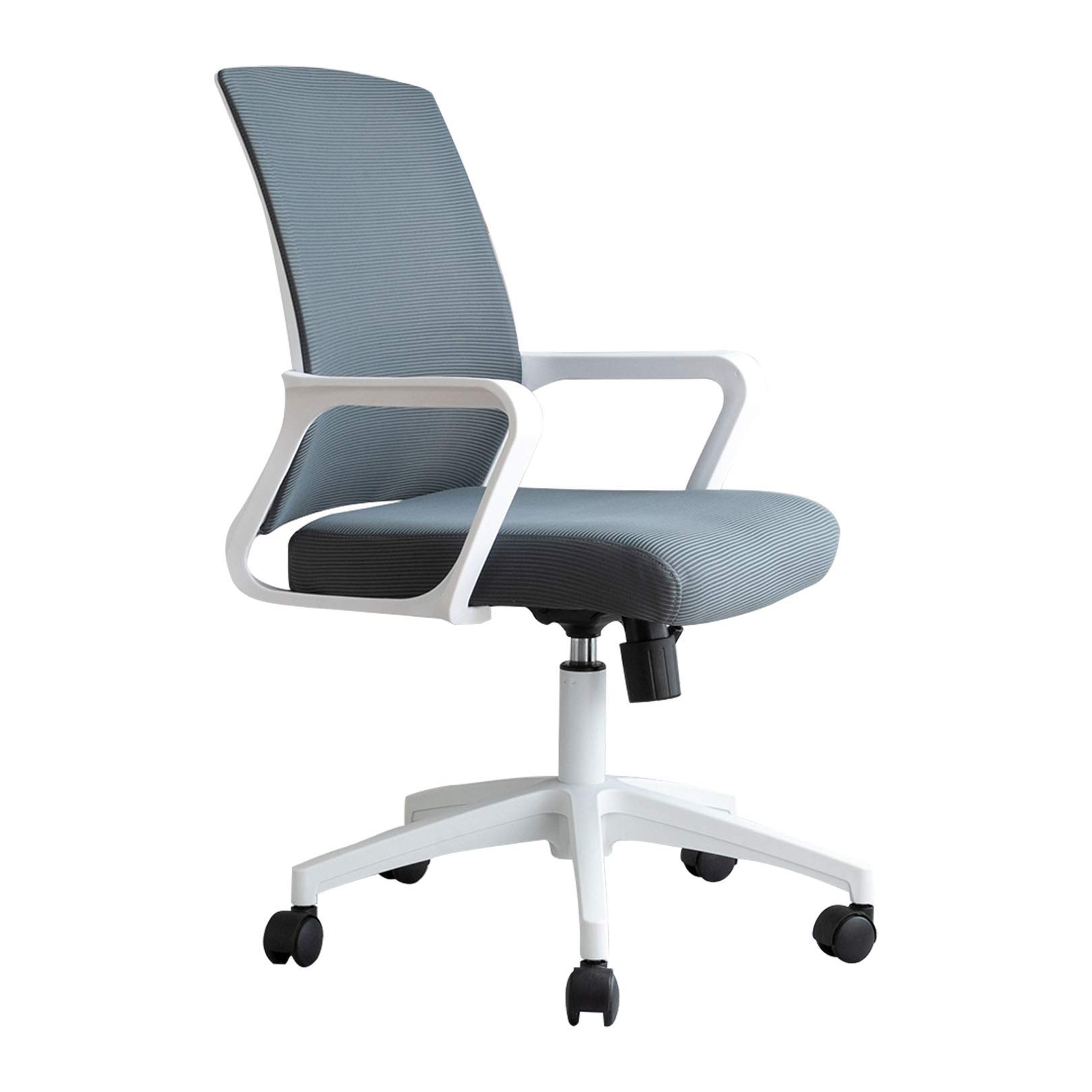 QYZUJIKL Drehbarer Zimmerstuhl, Drehbarer Schreibtischstuhl, Netz-Drehstuhl, Ergonomischer Bürostuhl mit bequemer Lendenwirbelstütze, Einstellbare Höhe: 43x46cm für Home-Office-Stuhl