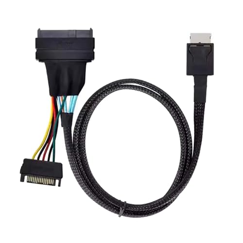 Qsvbeeqj Einfach zu bedienendes SFF8611-Stecker auf SFF8639-Buchse, SSD-Kabel, nahtlos integriert Geräte, Computer-Ersatzkabel, 75 cm