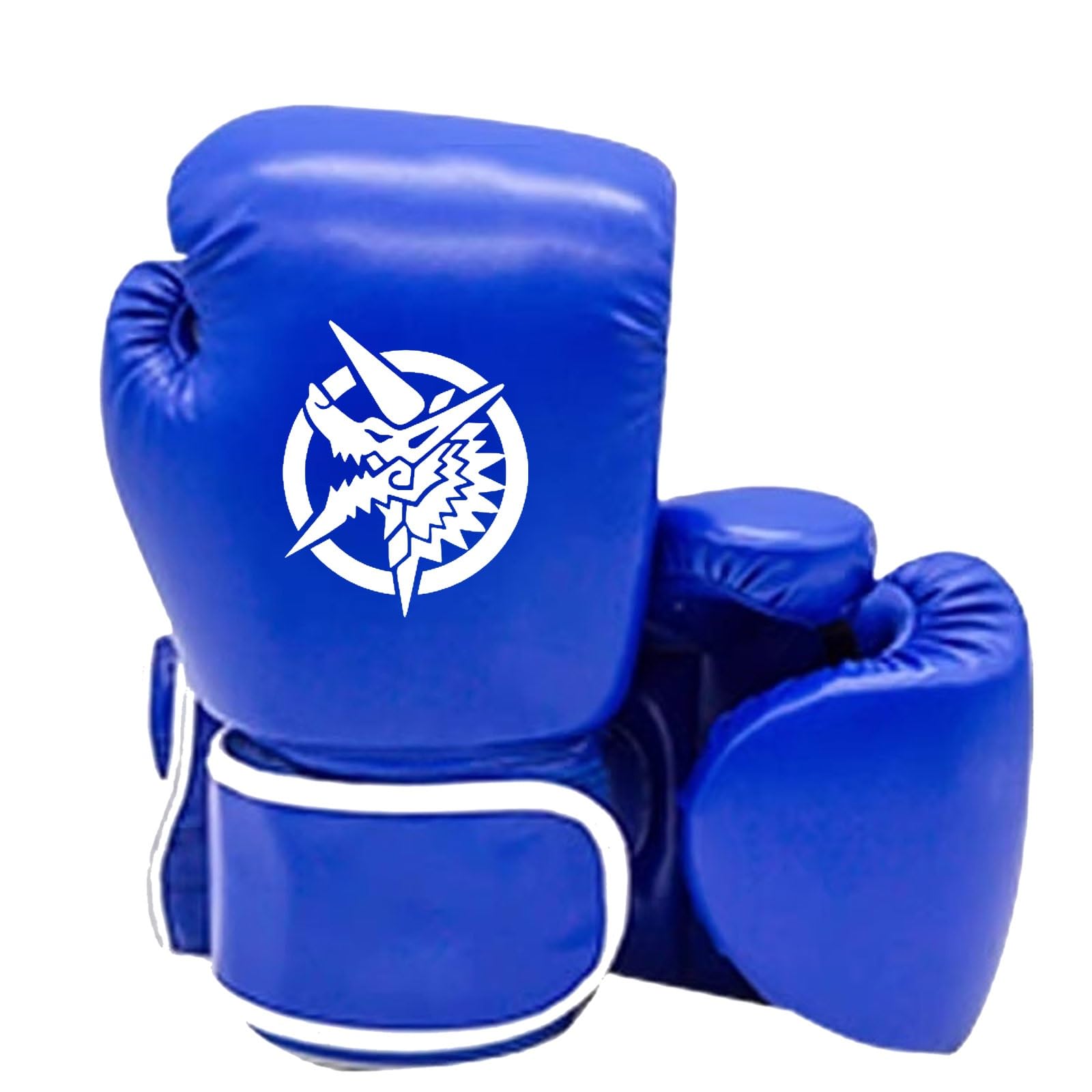 RYNDEX Monst-er Hunt-er Boxing Gloves Männer Damen, Kickboxen Gepolstert Gloves, Männer und Frauen Kickboxhandschuhe für Kampfsport, Stabilität(Blue,10OZ)