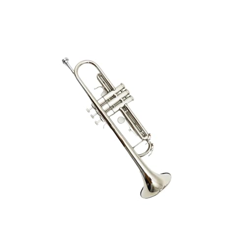 Trompeteninstrument Dreifarbig Lackiert Gold Trompete Vernickelt Trompeteninstrument Schüler Anfänger Leistungsniveau (Color : Nickel plated trumpet)