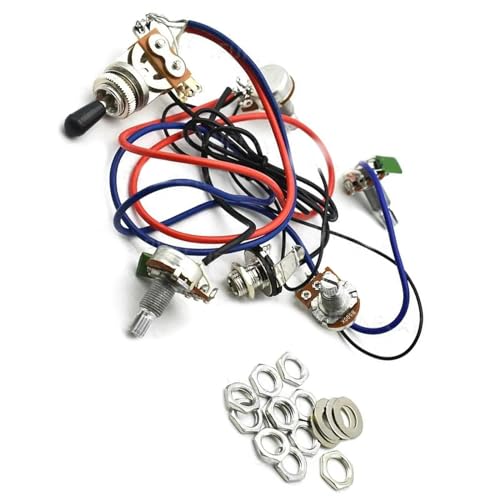 10set E-Gitarre Pickup Pre-wired 3 Weg Kippschalter 2V2T 500K Potentiometer Für LP Gitarre Klangregelung Gitarrekabelbaum kit