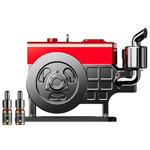 Solar-Auto-Lufterfrischer - solarbetriebene Auto-Aromatherapie l Simulations-Lufterfrischer fürs Auto l Simulierter Motor-Auto-Lufterfrischer mit solarrotierender, tragbarer Auto-Parfüm-Dekoration