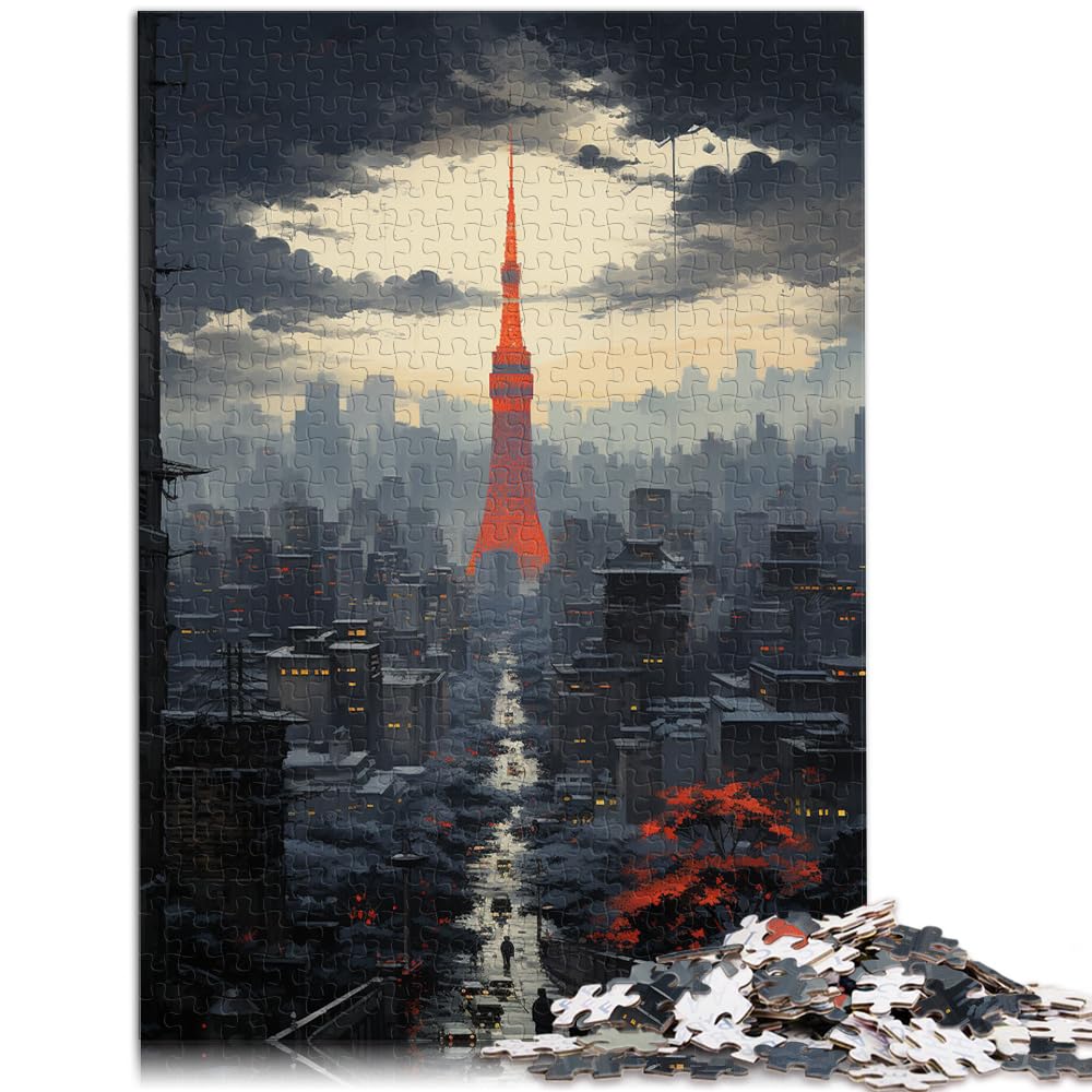 Puzzle für Puzzle Dynamische Stadtansicht 1000 Teile Puzzle für Erwachsene Holzpuzzle Familienaktivität Puzzle Lernspiele 1000 Teile (50x75cm)