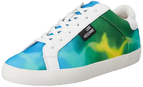 Love Moschino Damen Sneaker Oxford-Schuh, grün, 38 EU