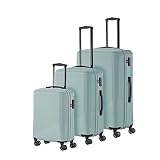 travelite 4-Rad Koffer Set 3 teilig Größen L/M/S, Gepäck Serie BALI: ABS Hartschalen Trolleys mit TSA Kombinationsschloss (Handgepäck Koffer ohne TSA)