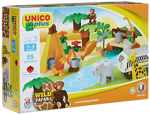 Unico- Unicoplus 8560-0000-Safari, 55 Stück, 8560-0000