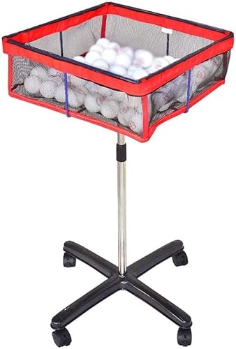 Ping-Pong-Ball-Sammler, beweglicher Multi-Ball-Aufbewahrungsständer, Ping-Pong-Ball-Sammler, höhenverstellbarer Ständer mit Netztasche für Golfbälle, Tennisbälle, Badminton