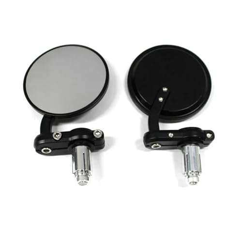 Motorradspiegel-Set 7/8" Universal Rückspiegel Für Motorrad Lenkerende Klappbar Motorradseite Für CB1000R CB1300 CB600 XL125V XR230 APE50(Schwarz)