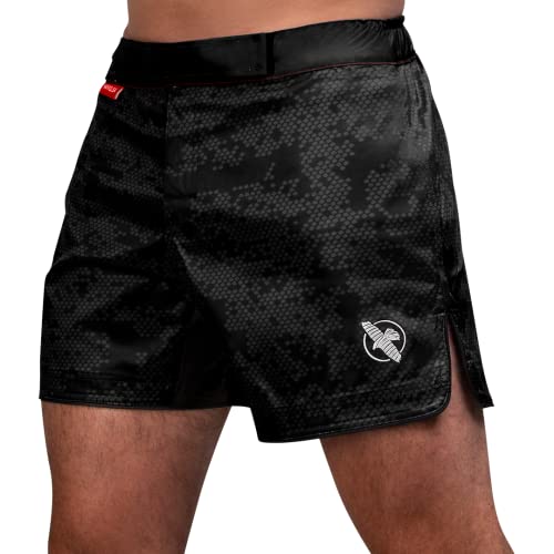 Hayabusa Hexagon Mid-Thigh Fight Shorts, Schwarz, Groß