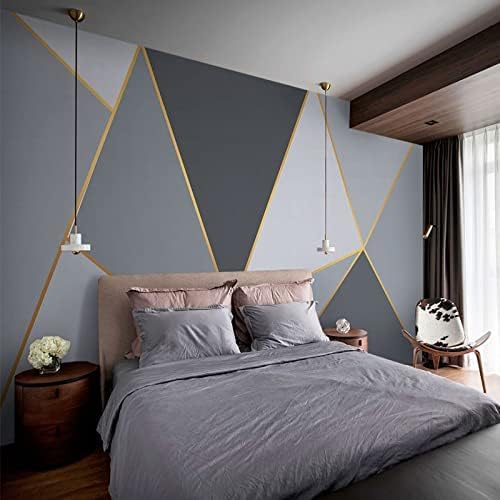 XLMING Minimalistische Farbblockgeometrie Küche Esszimmer Arbeitszimmer Wohnzimmer TV Hintergrund Wand 3D Tapete-250cm×170cm