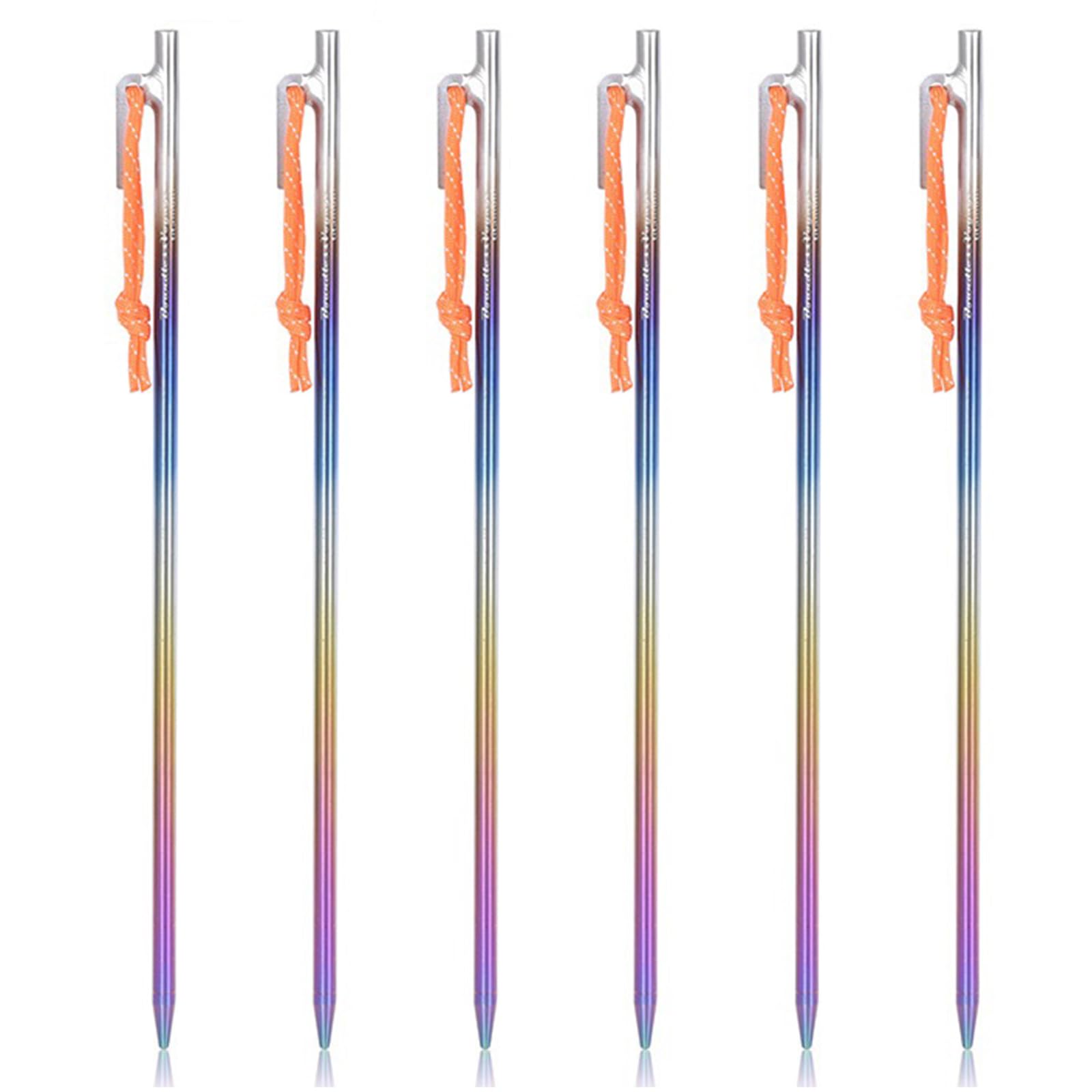 Fhkpsqkcn Lange Zeltheringe aus Legierung, Zeltheringe, fester Zelthaken, Bodenanker, Outdoor-Überdachung, Camping-Zubehör