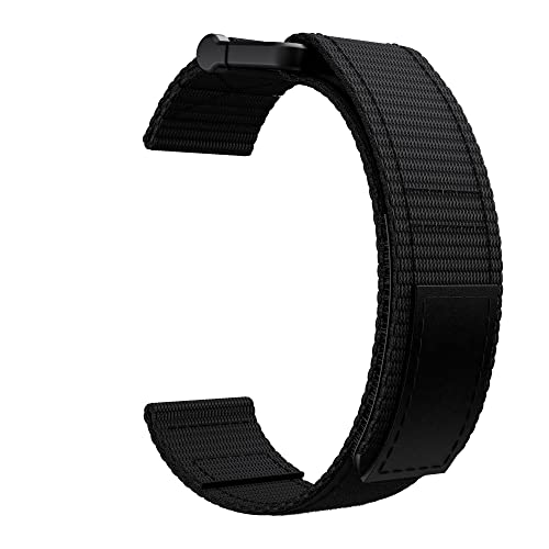 IOTUP 26 22 mm Nylon-Uhrenarmband für Garmin Fenix 7 7X 6X Pro 5X Watch Easyfit Armband Schnellverschluss (Farbe: Svart, Größe: 22 mm Fenix 5 5Plus)