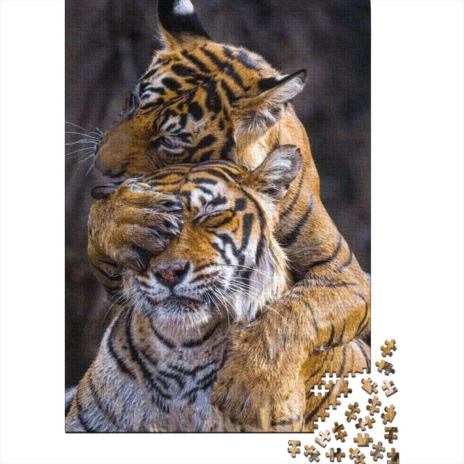 Art Tigers für Erwachsene Schwierige Puzzles Art Puzzles für Erwachsene 1000 Teile Spielspielzeug für Erwachsene Familienpuzzles Geschenk 29,53x19,69 Zoll