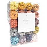 Rico Design Creative Ricorumi dk Set limited 20 Farben 25g - Häkelgarn / Baumwollgarn - Wolle / Garn zum Stricken und Basteln - DIY