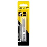 Stanley Abbrechklingen für Cuttermesser 1-11-300 (9 mm, gerade Schneide mit 12 abbrechbaren Segmenten, 0,55 mm Schneidstärke, 110 mm Klingenlänge, 10 Spender á 10 Stück)